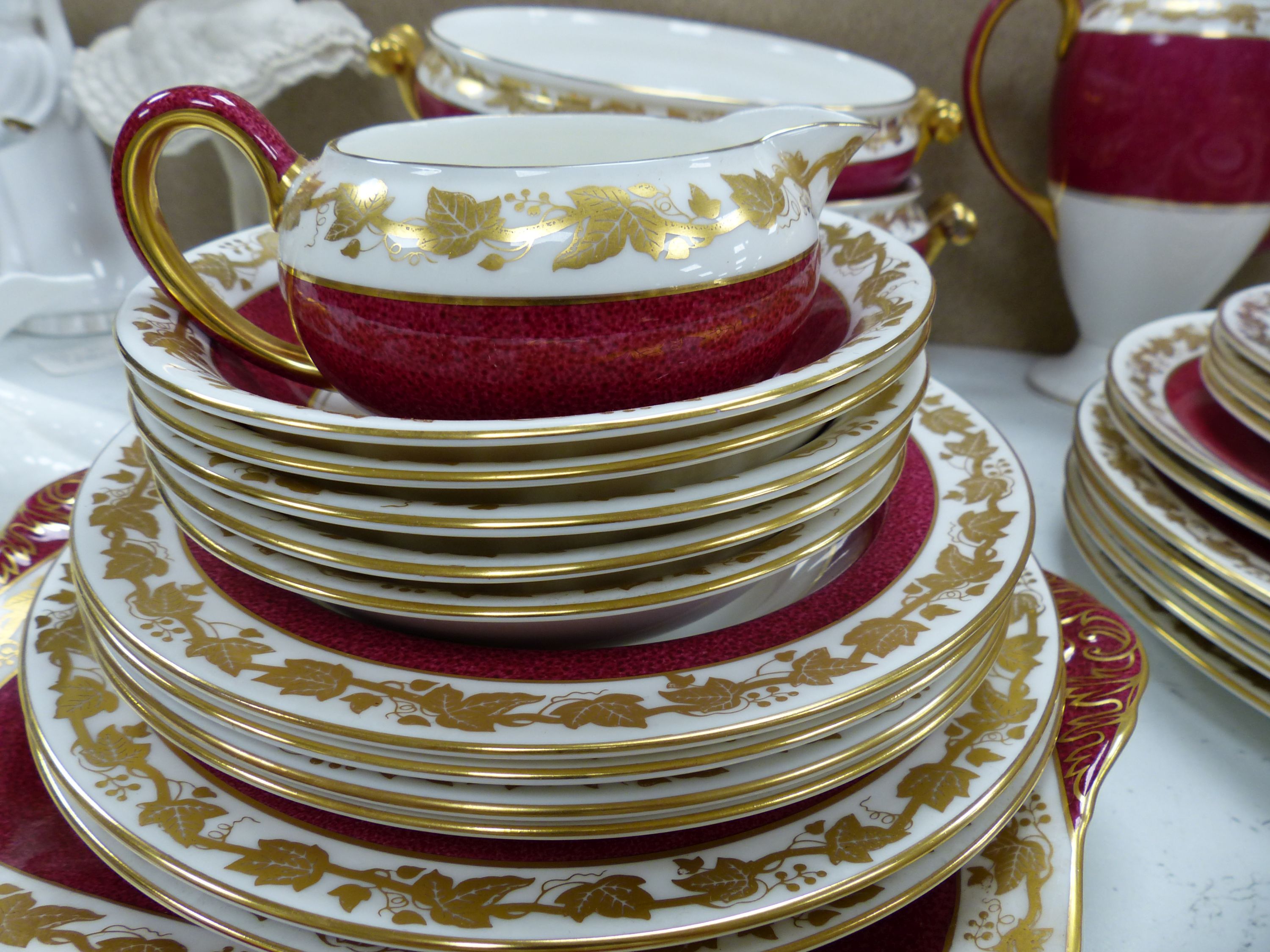 A Wedgwood 'Whitehall' pattern bone china dinner and coffee service